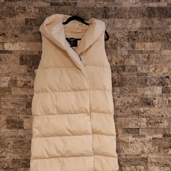 Jackets & Blazers - CALIA Women's Puffer Long Vest ,Crem, Size Fits L-Xl ,No Tag Used Once
